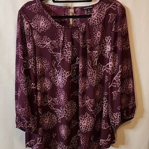 41 HAWTHORN Floral 3/4 Sleeve Shirt